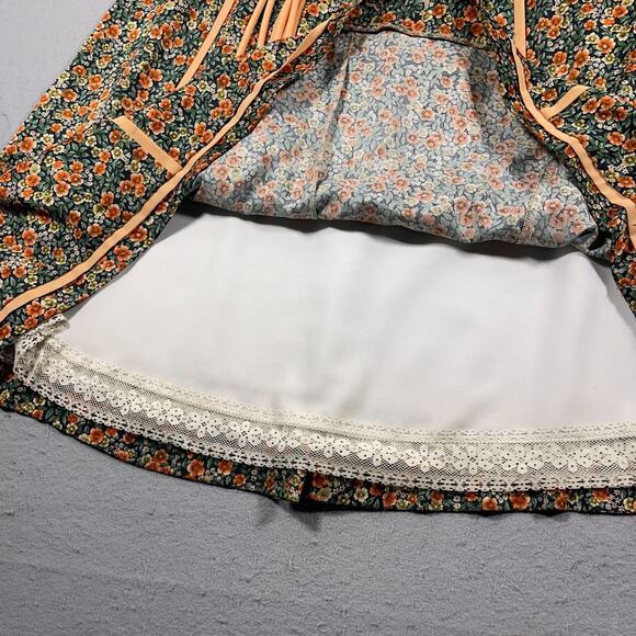 Vintage Chessa Davis Skirt Women‎ Small Floral Ribbon Trim Modest Made in USA - Picture 7 of 9